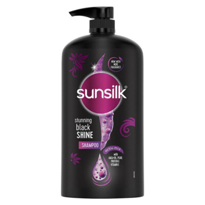 Sunsilk Stunning Black Shine Shampoo für glänzendes, feuchtigkeitsspendendes ...