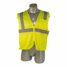 Class 2 High Visibility Safety Vest with Reflective Strips and Pockets