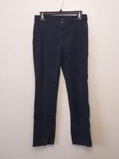 Chaps Navy Blue Pants Youth Boys Size 18 Flat Front Adjustable Waist Soft