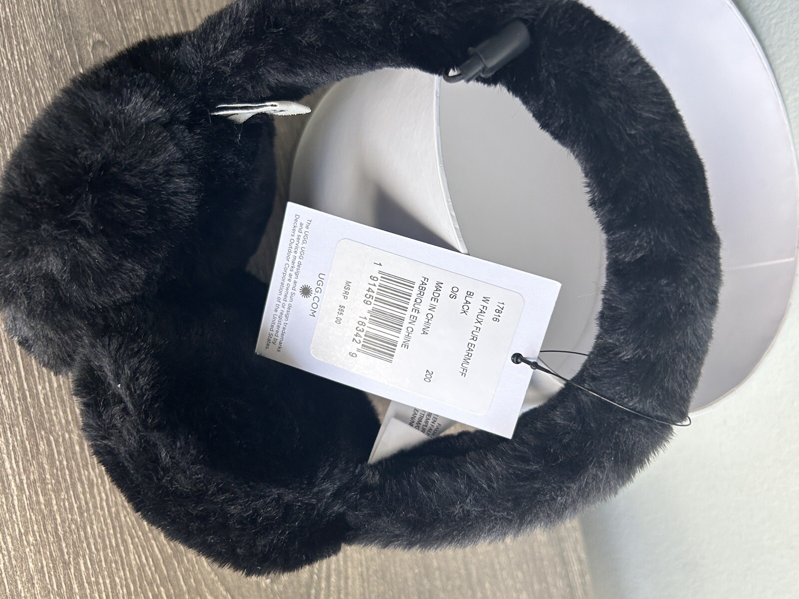 UGG Australia Women’s Black Faux Fur Earmuffs New with Box Authentic image 6