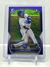 2023 BOWMAN CHROME MLB BCP-136 JUAN OLMOS 1ST BOWMAN  PURPLE #/250