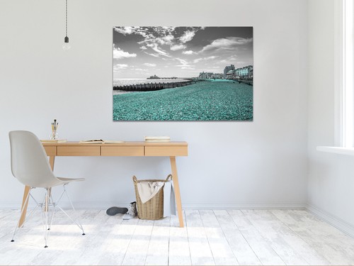 Eastbourne Seafront and Pier East Sussex mounted canvas print ready to hang - Picture 35 of 56