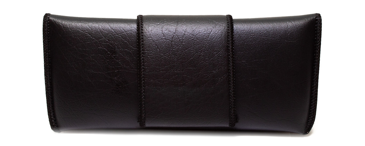 Double Snap Belt Loop Eyeglass Case 4 PACK 2 Black&2 Brown PU Leather