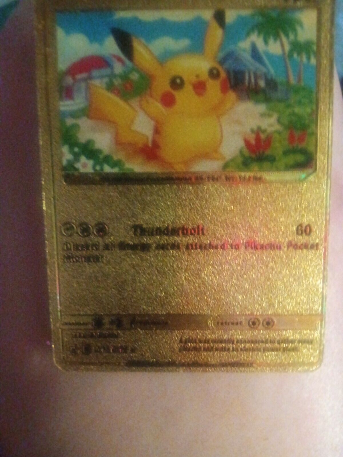 Pokemon Pikachu 70HP Black Foil Fan Art Card 075/073