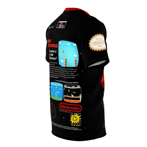 Super Mario Bros. 1985 NES Retro Vintage Nintendo Video Game Cover T-Shirt - Picture 4 of 6