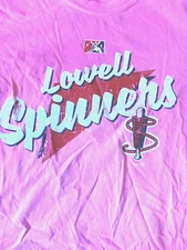 Neon Pink Lowell Spinners Women's Baseball t-shirt 100% cotton (006)