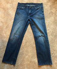 Vintage Calvin Klein Mens Size 34x31 Stone Wash Straight Leg Denim Blue Jeans