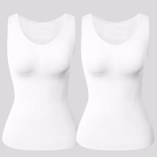 Woimen Tummy Control Slimming Compression Vests Shaping Tank Tops Padded Cami UK - Picture 17 of 21