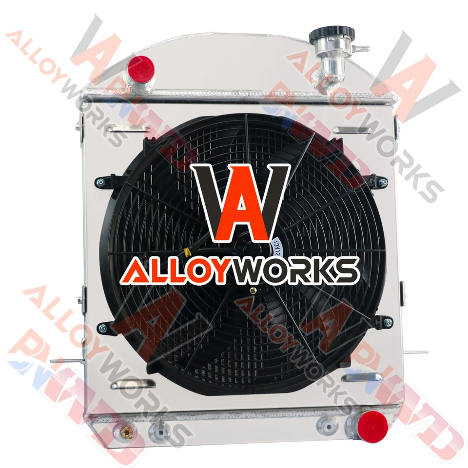 Ventilador de cubierta de radiador de 3 filas para motor Chevy Ford Modelo T 1917-1927 1920 Foto 4 de 4