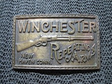 WINCHESTER REPEATING ARMS 30-30 LEVER RIFLE BELT BUCKLE VINTAGE RARE 1980s