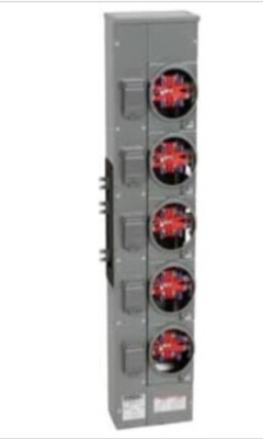 SQUARE D EZMR115125 Meter Stack 125 Amp Ringless 1PH 5-gang