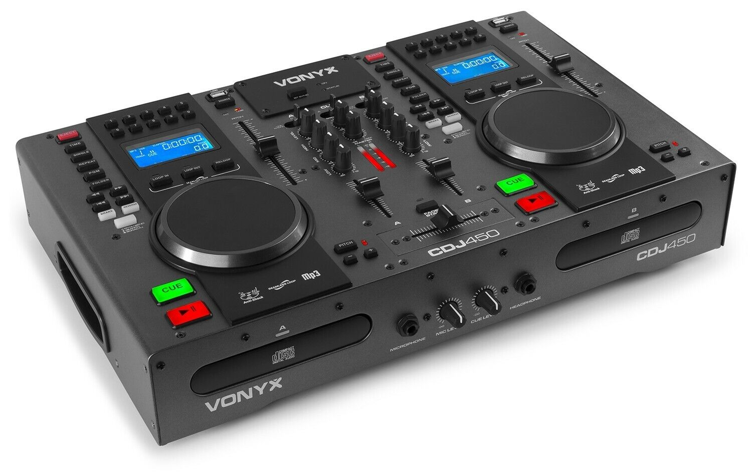 VONYX CDJ450 Doppel MP3 CD Bluetooth USB Workstation Mixer Player DJ Konsole