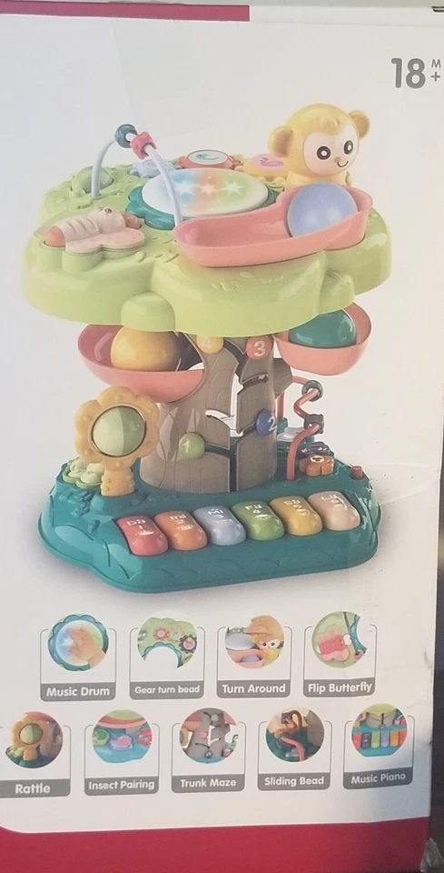 Baby Kids Toddler 9 IN 1 Toy MUSICAL LIGHT UP WISDOM TREE  Entertainment - NEW - Image 3 of 4