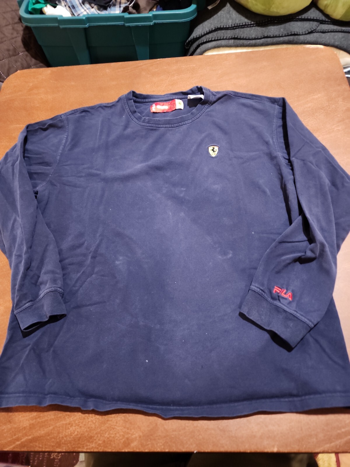 T shirt FILA x Ferrari Uomo MEDIA L S Collo Equipaggio Blu Ferrari ottime condizioni. SB21