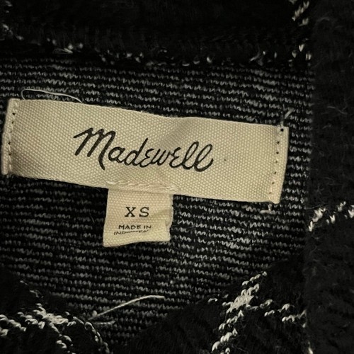 Madewell Black Textured Windowpane Turtleneck Sweater XS - Picture 9 of 10