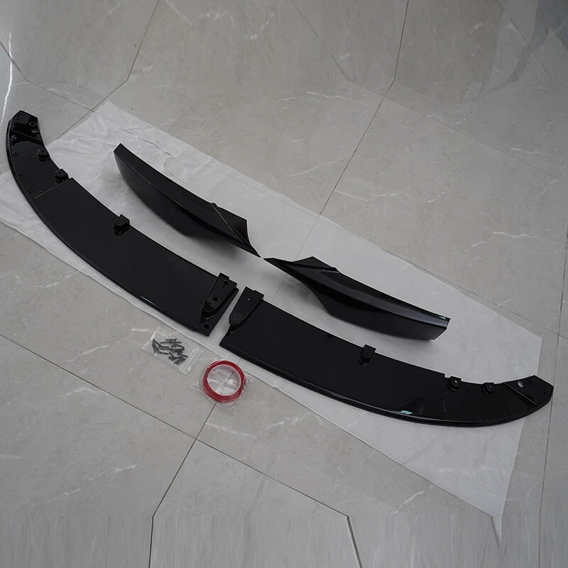 Divisor de parachoques delantero negro brillante para BMW F34 330i 335i GT 2014-2019 xDrive Foto 4 de 4