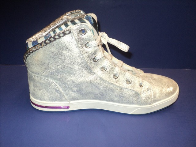 Skechers Women's Size 6 Silver Glitter High Top Sneakers Chains, Rhinestones | eBay