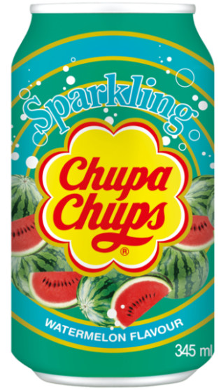 CHUPA CHUPS Sabor Sandía Bebida Espumosa Soda Limonada 345 ml 11,6 fl oz