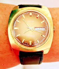 Orologio Gents Swiss GP anni 70 Avia 25j FHF 909 automatico giorno/data revisionato