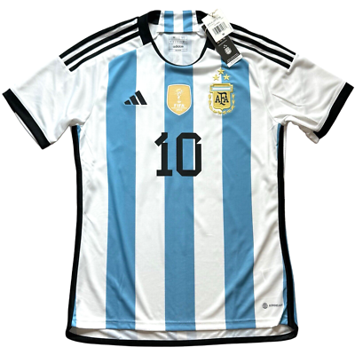 2022/23 Argentina Home Jersey #10 Messi Medium World Cup Champions