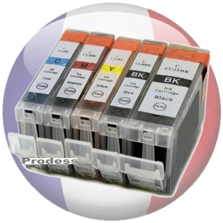 LOT 5 CARTOUCHES COMPATIBLES POUR CANON PGI-5 BK ET CLI-8 POUR PIXMA MP 510 - Photo 1/1