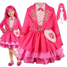 Kids Girl Descendants 5 Princess Pink Dress Cosplay Costume Book Week Halloween — image 2