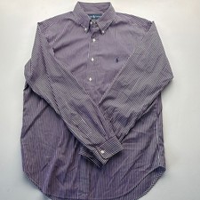 Ralph Lauren Classic Fit Striped Button Down Shirt Men 16/34-35 Long Sleeve