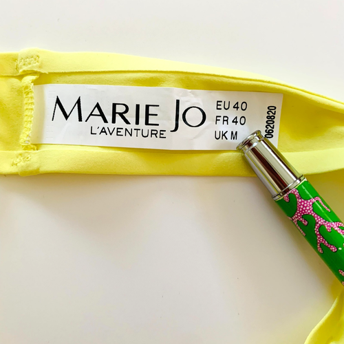 Nuevo con etiquetas Marie Jo L'Aventure Tom Tanga Panty Amarillo Estrella EE. UU./Reino Unido Mediano EU/FR 40 - Imagen 4 de 5