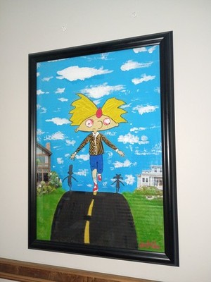 90s Nostalgia Pop Culture Art Hey Arnold Meets Weapons Home Decor Wall Art
