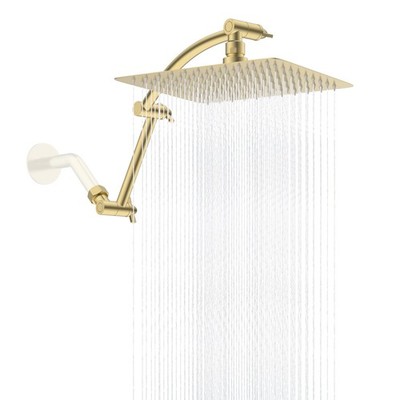 Hibbent All Metal cUPC Certified Rain Shower Head, 10'' High Pressure Rainfall S