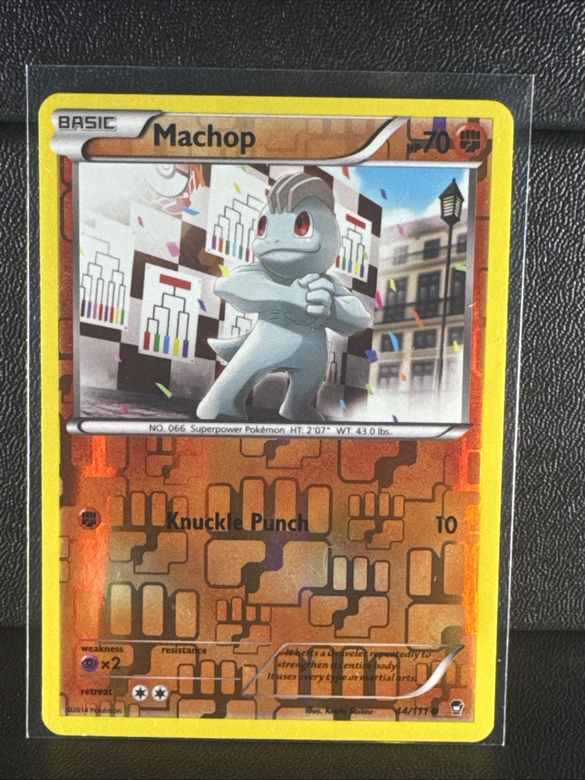 Machop 44/111 LP Reverse Holo XY Furious Fists Foil Pokemon Card bracket party