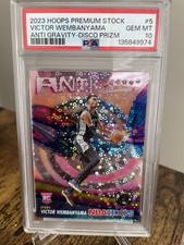 2023 Hoops Premium Stock Victor Wembanyama RC Anti-Gravity Disco Prizm PSA10🔥