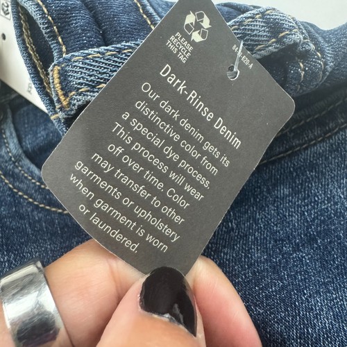 NWT ANA A.N.A A New Approach High Rise Skinny Ankle Denim Blue Jeans Sz 16 Dark - Picture 7 of 11