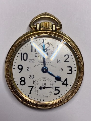 Antique WALTHAM 23 Jewels Gold Filled Pocket Watch, Pre-Owned, Runs (33-#52)