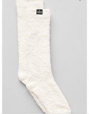 Alo Yoga Unisex Plüsch üppige Socken Elfenbein Einheitsgröße Neu mit Etikett. So Soft