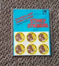 NIP Vintage MATTE Trend Scratch & Sniff Stickers - THAT A WAY! PEANUT - W/TM