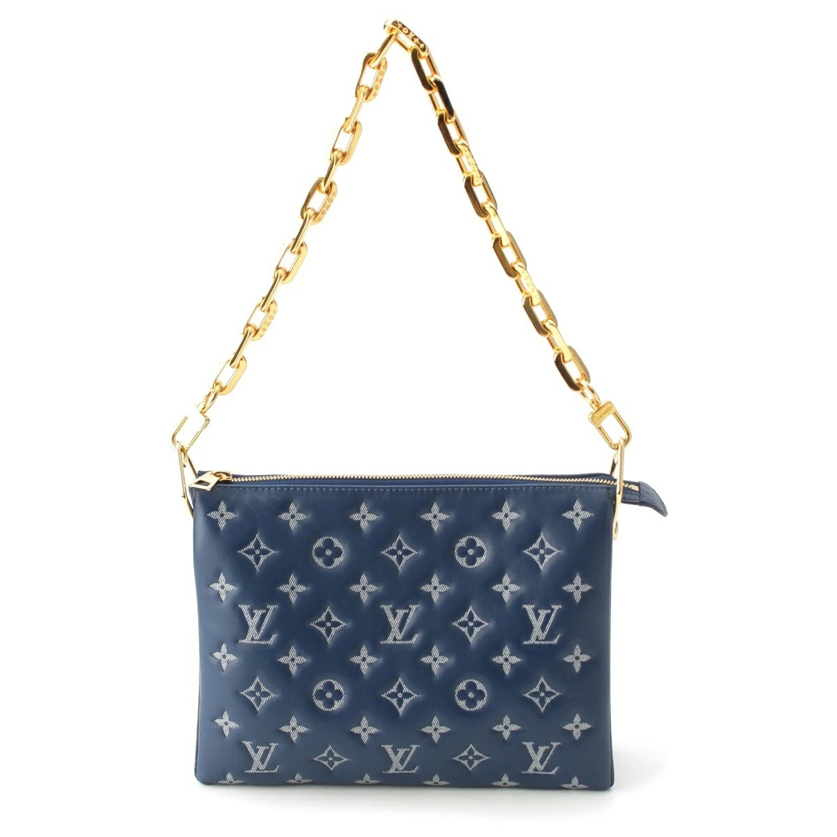 AUTH LOUIS VUITTON COUSSIN PM SHOULDER CLUTCH BAG M59392 LEATHER BLUE WOMEN'S
