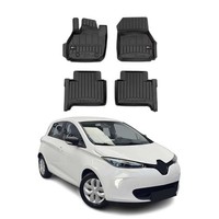 Omac Gummi FußMatten FüR Renault Zoe 2012-2024 Premium TPE Automatten Schwarz 4X