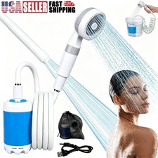 Portable Camping Shower 4000mAh Rechargeable Outdoor Camp Pump for Hiking Travel
