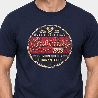 Gasoline T-Shirt Petrolhead Vintage Garage V8 Biker Retro Herren Premium Bio