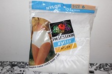 Vintage Fruit Of The Loom Briefs Nylon Women Size 6 Set of 3 1994