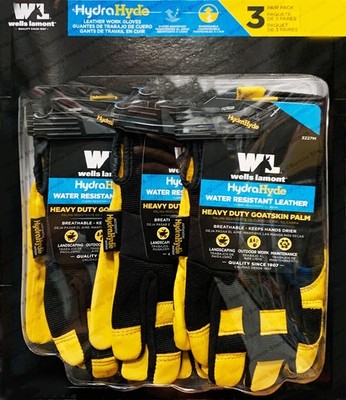Wells Lamont HydraHyde Leder Arbeitshandschuhe strapazierfähig 3er-Pack