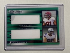 CAMERON LATU Luke Schoonmaker 2023 Leaf Eclectic Clear Green Proof 1/1 (U1)