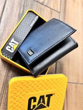 CAT Caterpillar RFID Leather Trifold Wallet B...