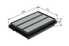 Bosch F 026 400 727 Luftfiltereinsatz passend für NISSAN RENAULT