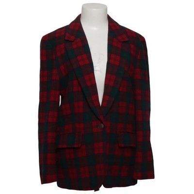 Pendleton, Blazer, Größe: 40, Rot/Grün, Wolle, Karo, Tweed, Damen #Ot0