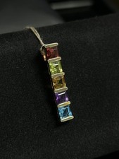 PENDANT/CHARM JEWELRY 14KT, 14K GOLD MULTI GEMSTONE PENDENT, FIVE S (220048653)