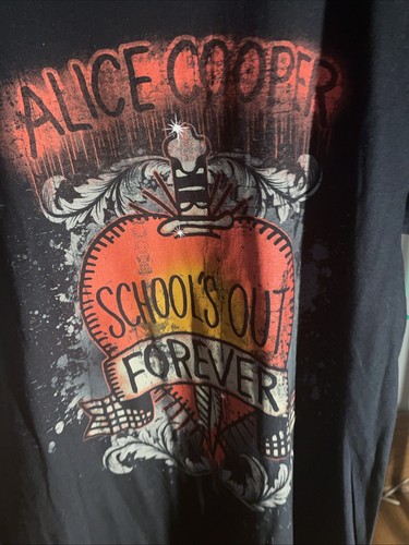 ALICE COOPER SCHOOL'S OUT FOREVER 2015 T-shirt ufficiale TOUR UOMO taglia L - Foto 3 di 4