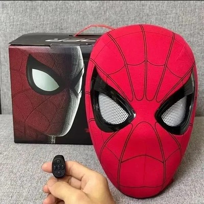 Marvel Spider-Man Miles Morales Electronic Mask Moving Eyes Remote Control Cospl