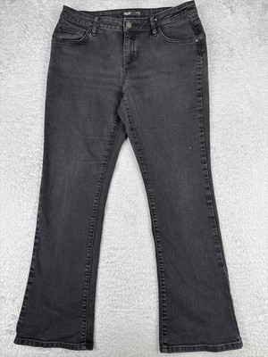 Simply Vera Wang Jeans Womens 12 Black Bootcut Denim Cotton Blend Mid Rise 32x30